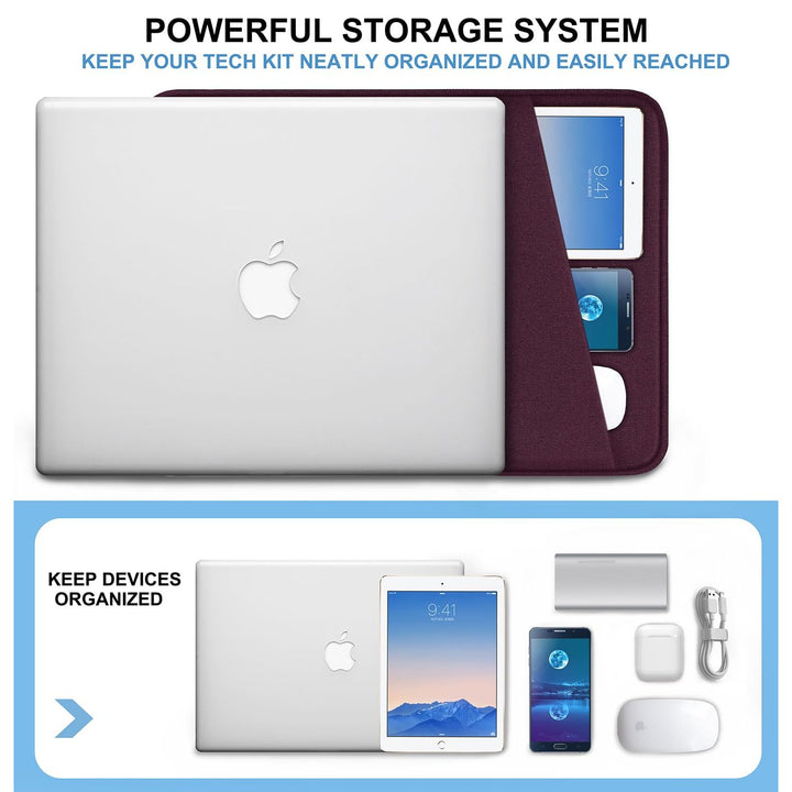 Gray Shockproof 13.3 Laptop Sleeve & Accessory Bag