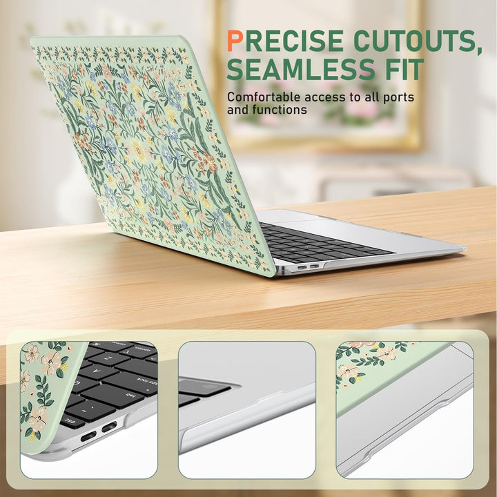 iLeadon Pink Floral MacBook Air 13 Case & Cover