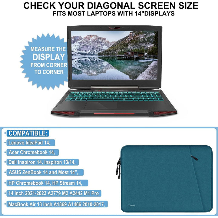 Gray Shockproof 13.3 Laptop Sleeve & Accessory Bag