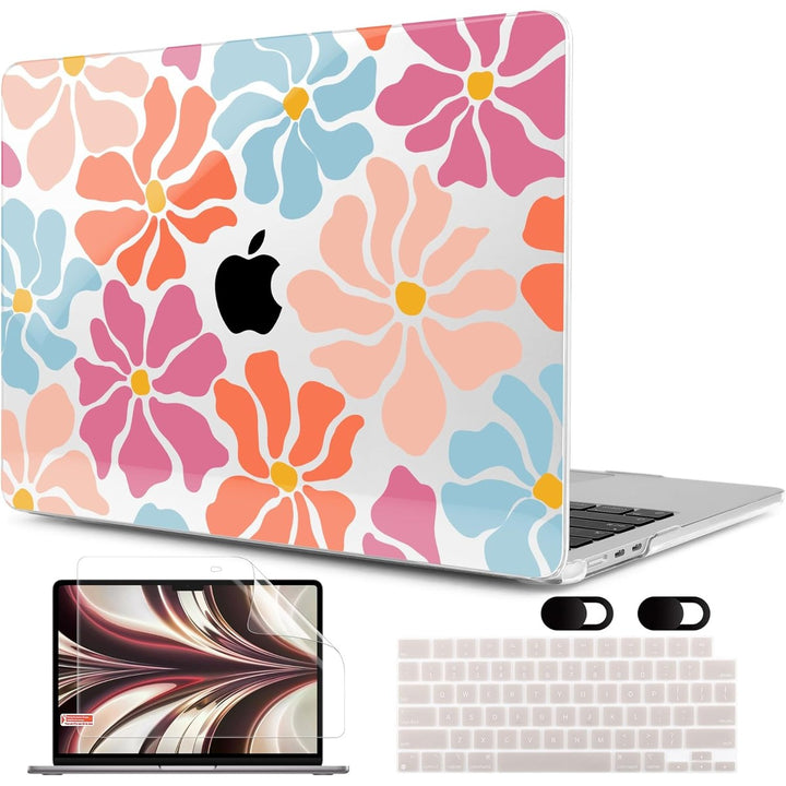 MEEgoodo Floral Hard Shell Case for MacBook Air 13