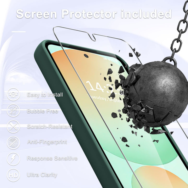 for Samsung Galaxy S24 FE Case, Matte Magnetic Phone Case with 1 Screen Protector, Support for Magsafe, Translucent Frosted Slim Shockproof Protective Cover for Samsung Galaxy S24 FE, Navy Blue - DOKUTRONIX