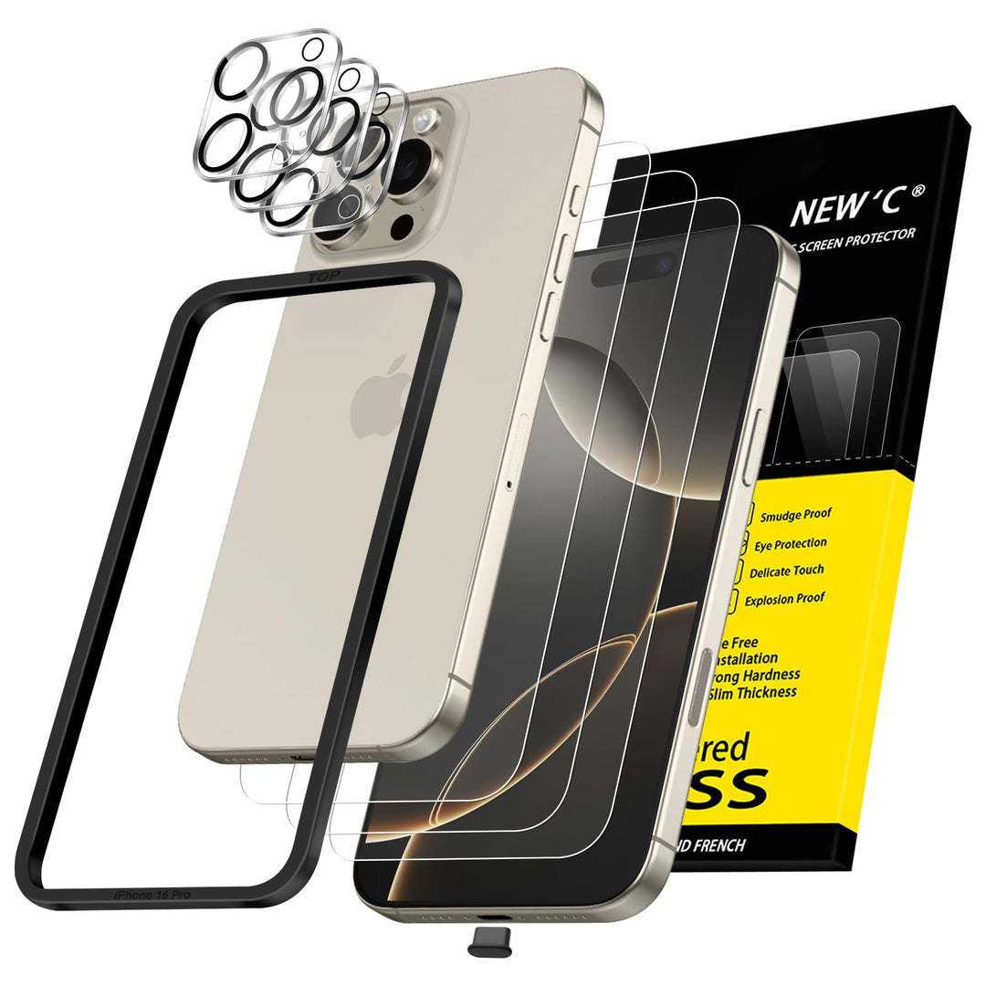 NEW'C Triple Shield: iPhone 16 Pro Protection Kit