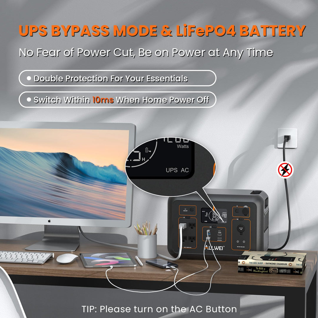 ALLWEI Solar Generator 280Wh