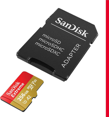SanDisk 256GB Extreme microSDXC - Up to 190MB/s, 4K UHD, A2