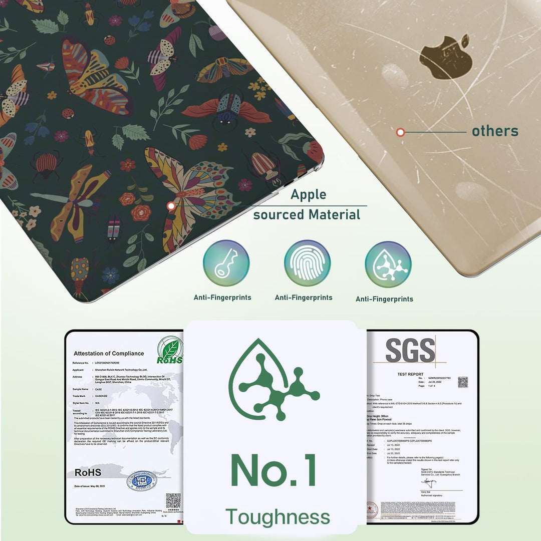 iLeadon Pink Floral MacBook Air 13 Case & Cover