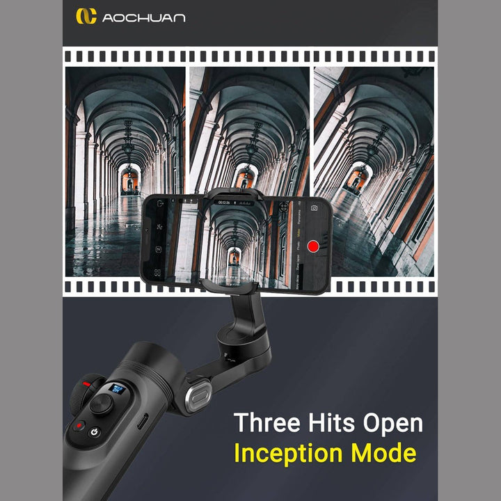 SteadyShot 3-Axis Gimbal - Sleek Black Edition - DOKUTRONIX