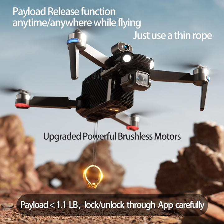 Bingchat Pro Drone 4K EIS 360° 5mi Range 84min Battery
