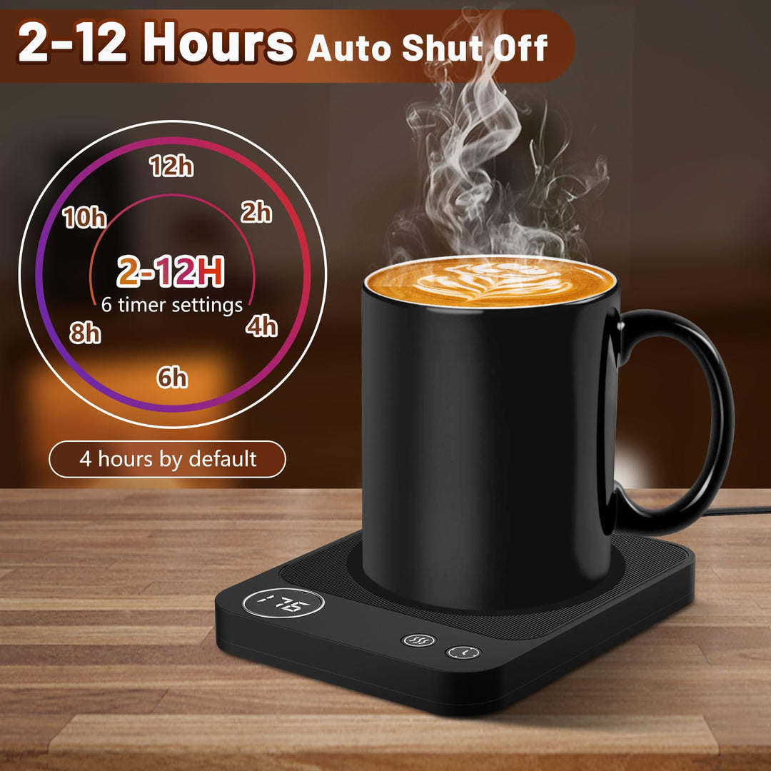 SmartDesk Mug Warmer Pro: 3-Temp, Timer & Auto Shut-Off