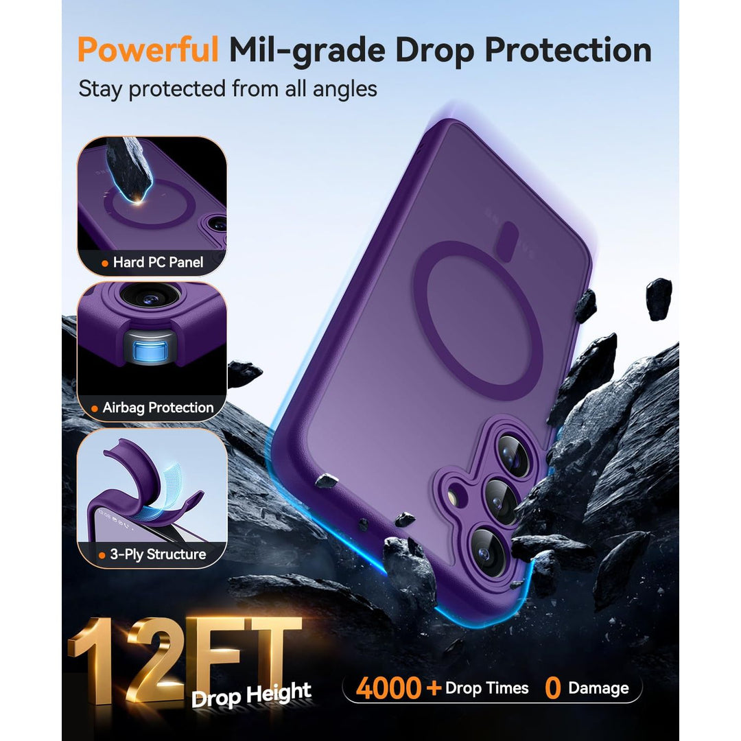 MagFlex Clear Case for Galaxy S25 Ultra with Kickstand - DOKUTRONIX