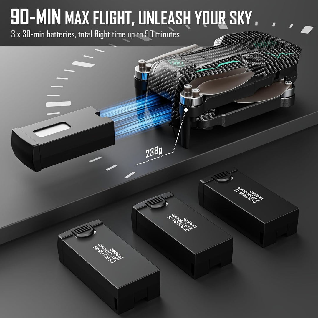SkyVision 4K GPS FPV Drone - Smart & Foldable