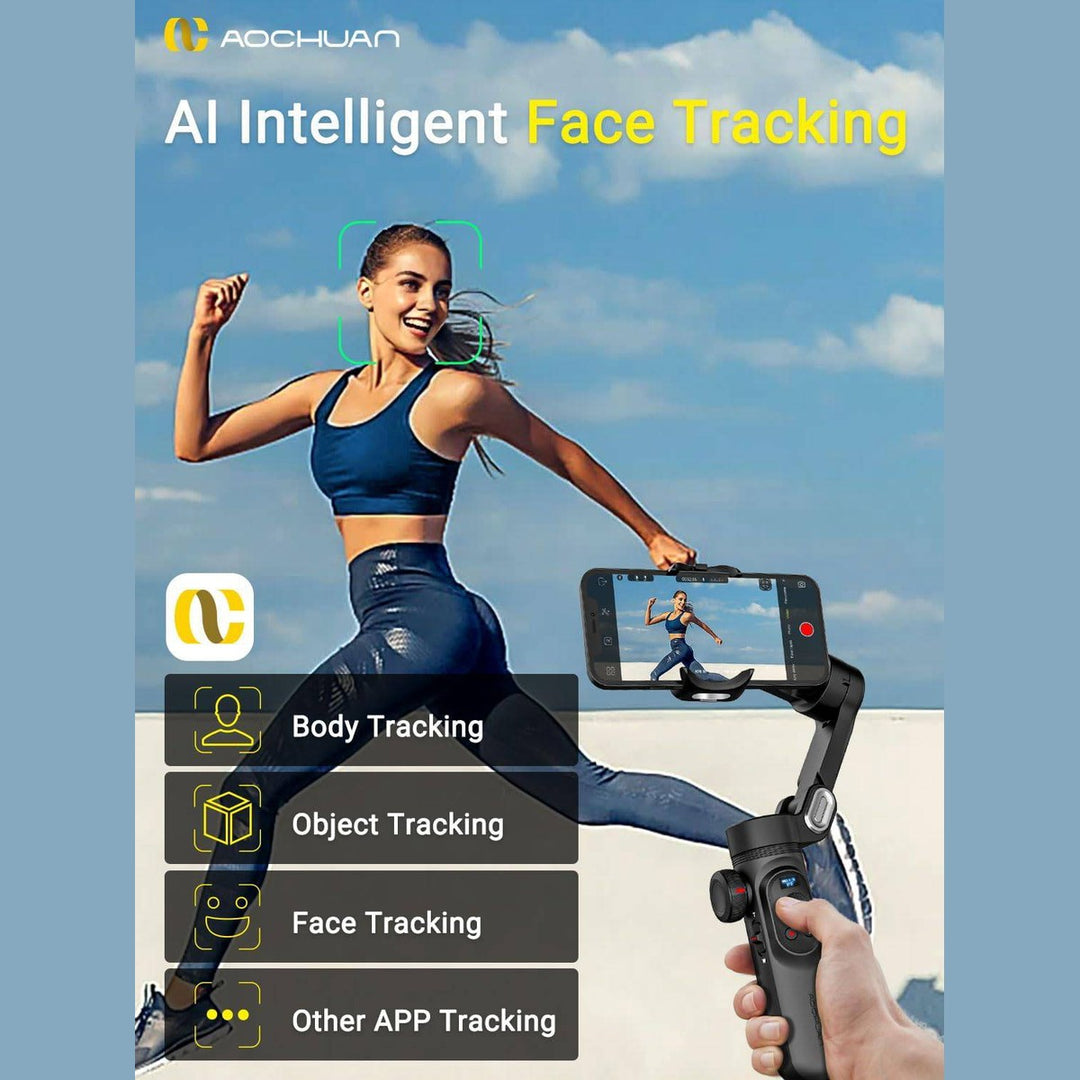 SteadyShot 3-Axis Gimbal - Sleek Black Edition - DOKUTRONIX