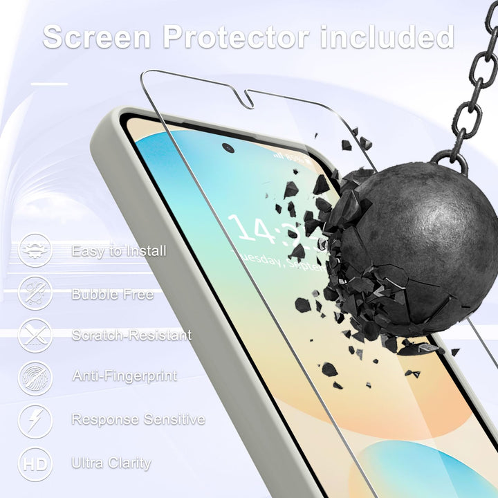 for Samsung Galaxy S24 FE Case, Matte Magnetic Phone Case with 1 Screen Protector, Support for Magsafe, Translucent Frosted Slim Shockproof Protective Cover for Samsung Galaxy S24 FE, Navy Blue - DOKUTRONIX