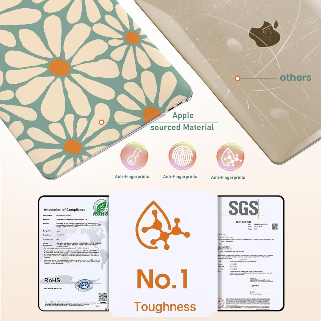 iLeadon Pink Floral MacBook Air 13 Case & Cover