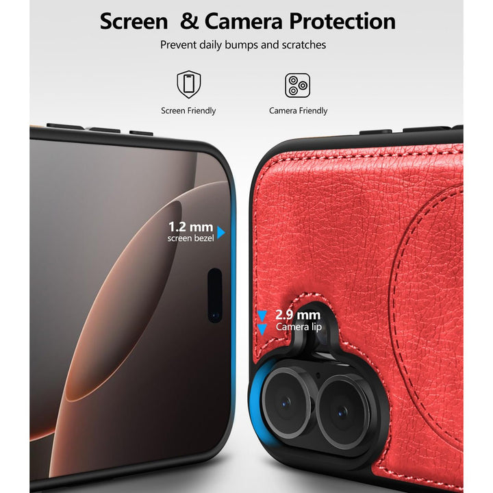 MagSafe SlimStand: Magnetic Leather Case for iPhone 17