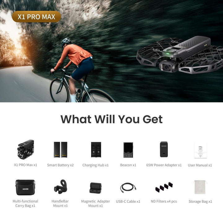 X1 PROMAX 8K Foldable Action Drone with Smart Modes