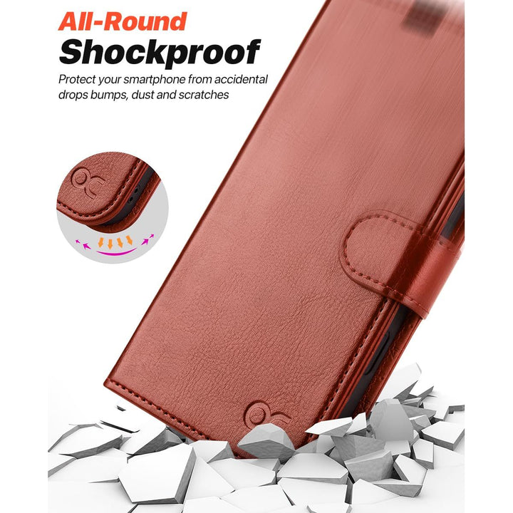 OCASE iPhone 16 Pro Detachable Wallet Case – PU Leather, RFID Blocking (Ice Blue)