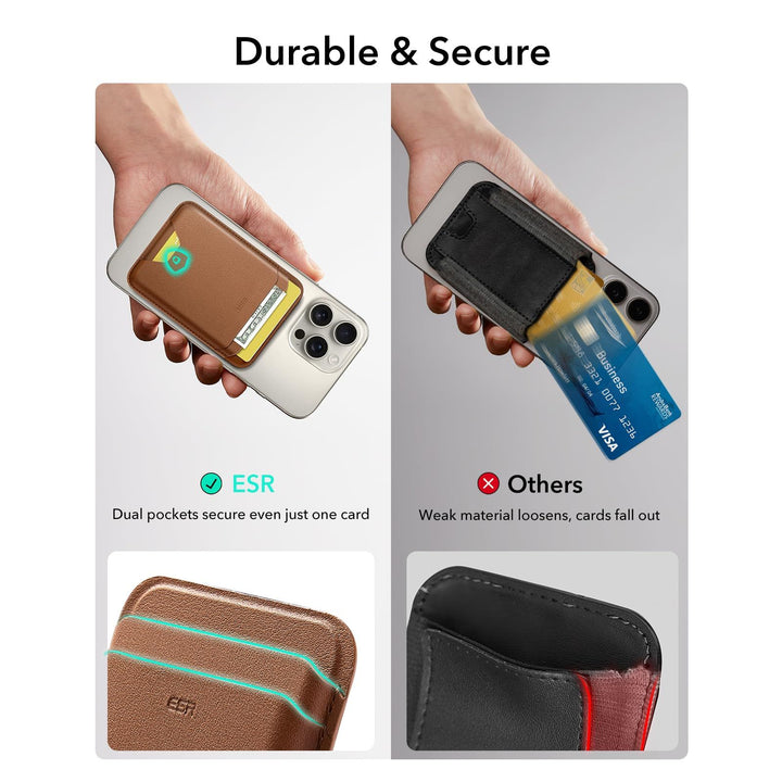 ESR MagSafe Slim Wallet - 5-Card RFID Black - DOKUTRONIX