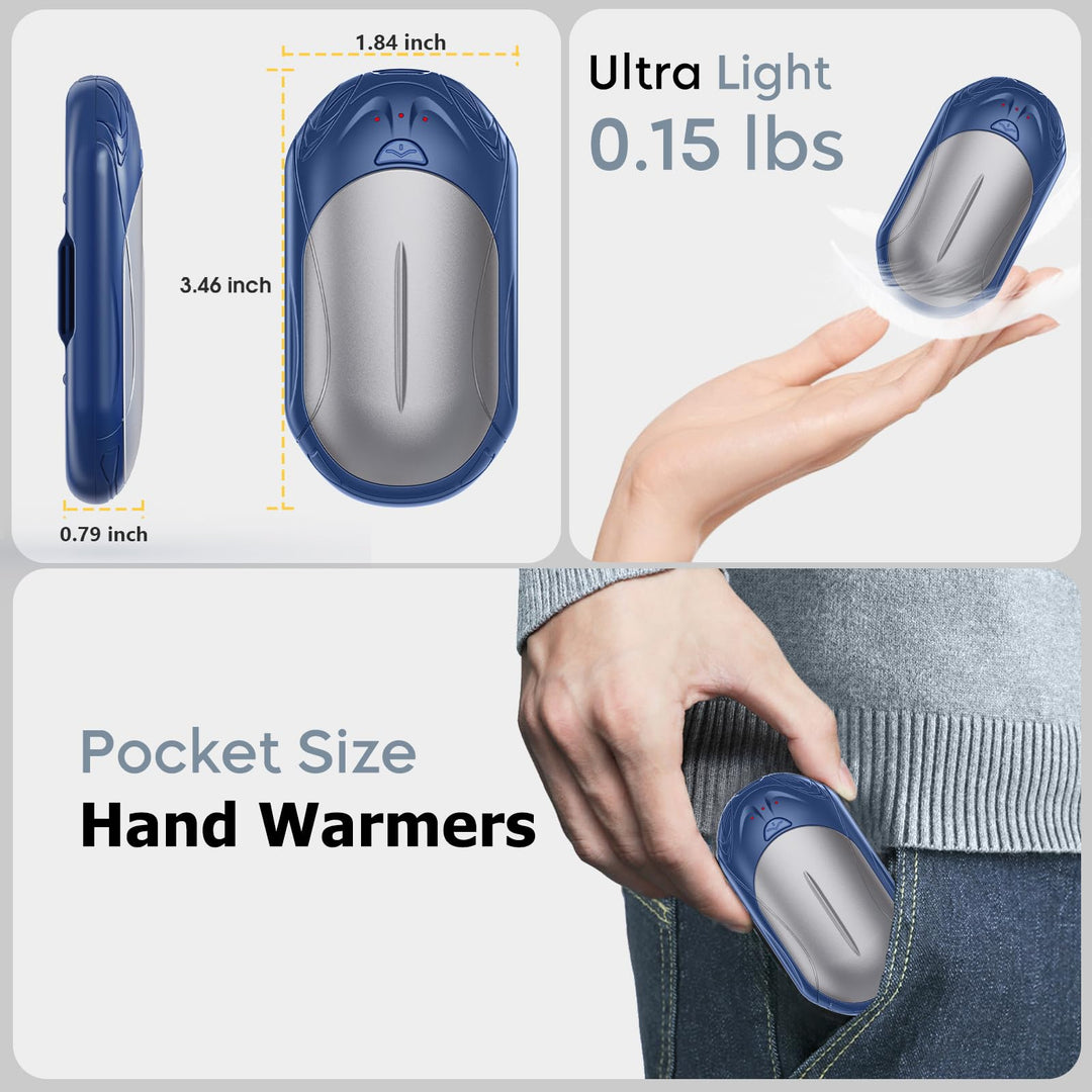 SmartHeat Duo: 20Hrs Rechargeable Hand Warmers