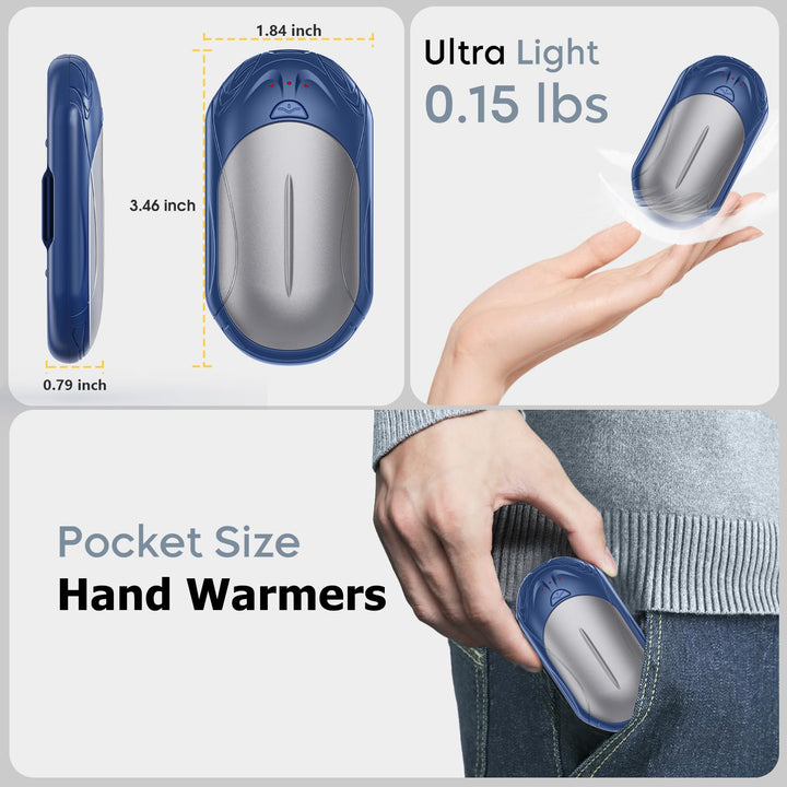 SmartHeat Duo: 20Hrs Rechargeable Hand Warmers