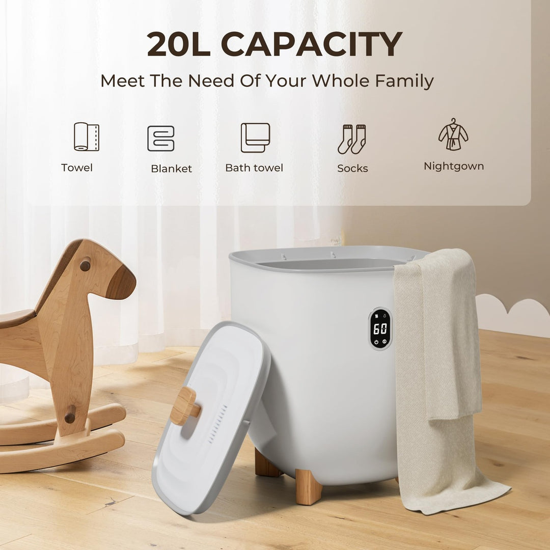 EUHOMY Luxe Towel Warmer Bucket & Fragrance Hub