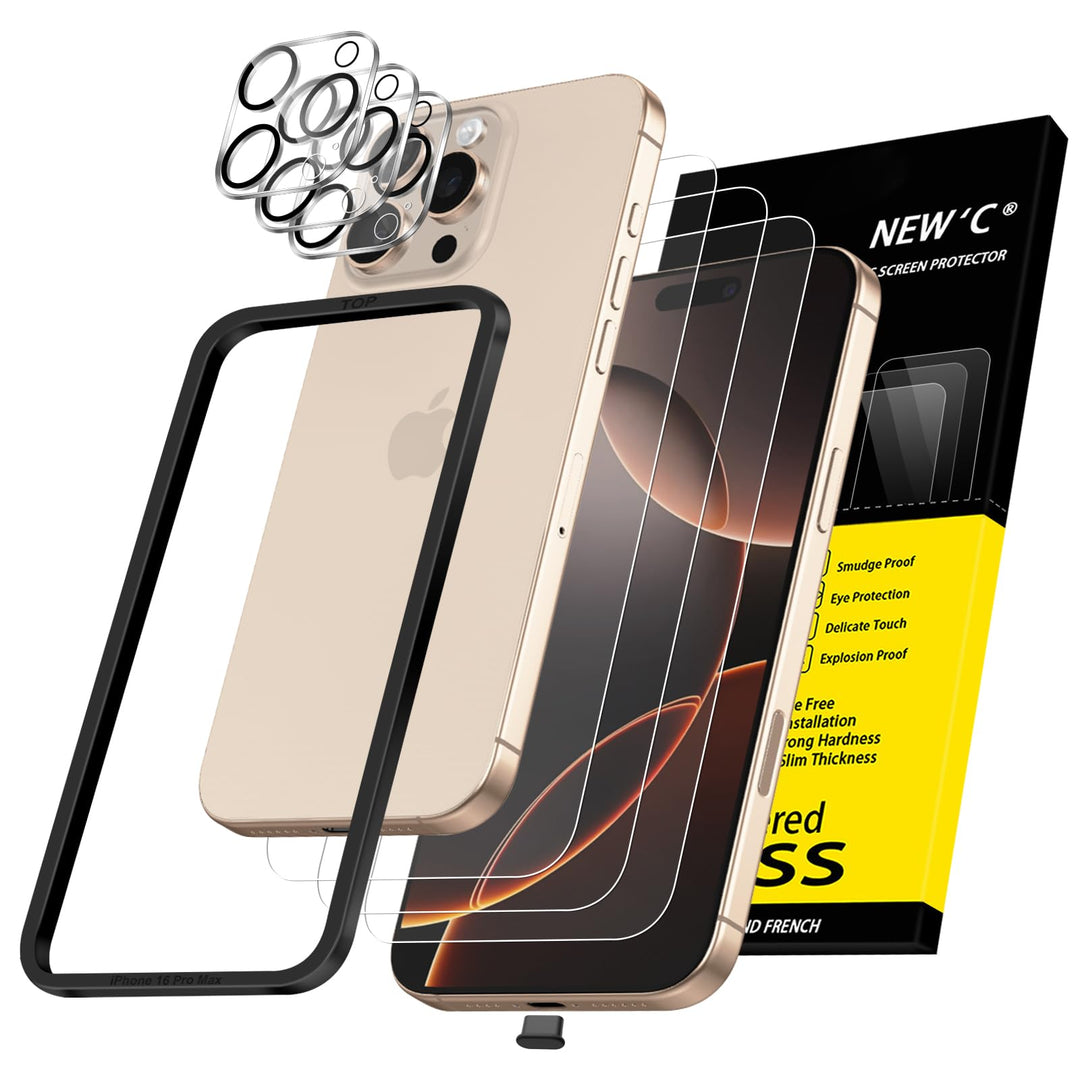 NEW'C Triple Shield: iPhone 16 Pro Protection Kit