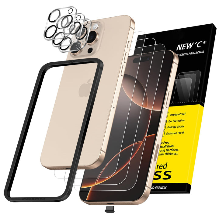 NEW'C Triple Shield: iPhone 16 Pro Protection Kit