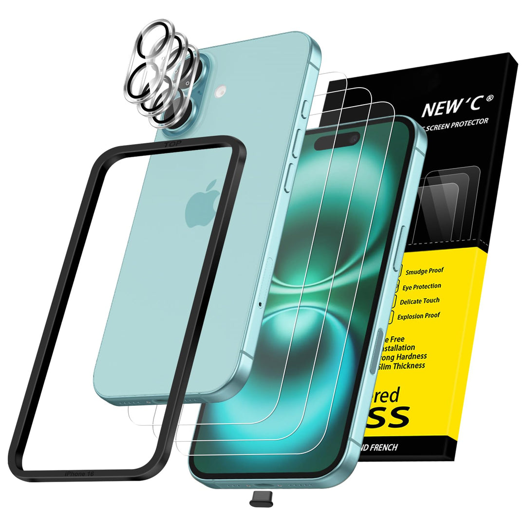 NEW'C Triple Shield: iPhone 16 Pro Protection Kit