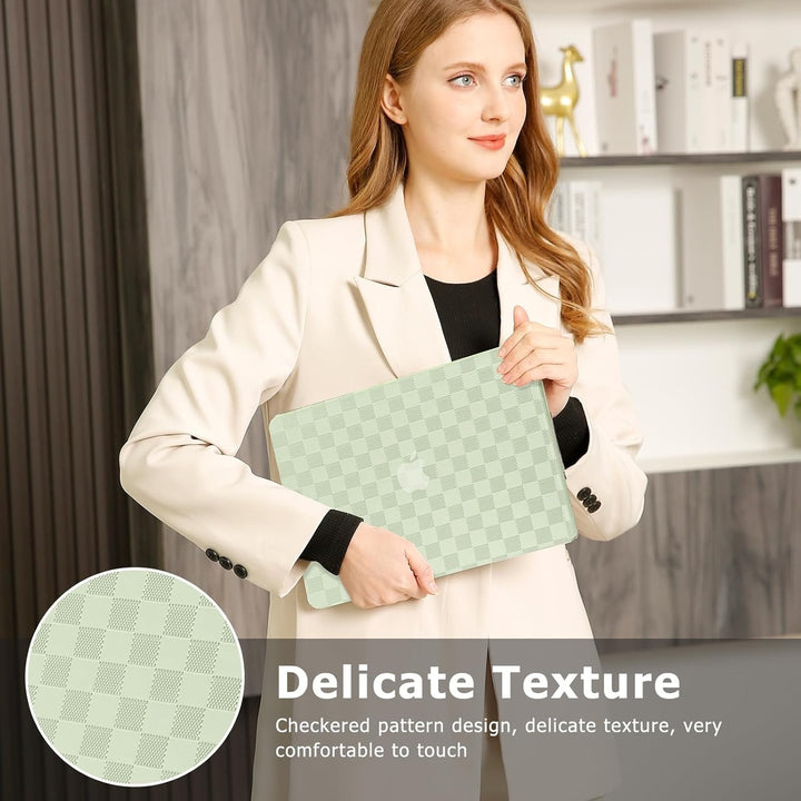 Beige Checker MacBook Air Case & Keyboard Cover