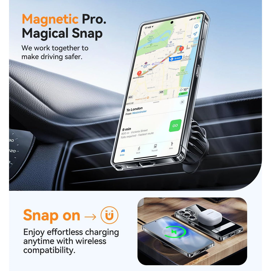 MagFlex Clear Case for Galaxy S25 Ultra with Kickstand - DOKUTRONIX