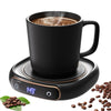 HeatMate Mug Warmer & Set - Coffee and Beverage Warmer with Auto Shut Off (Black)