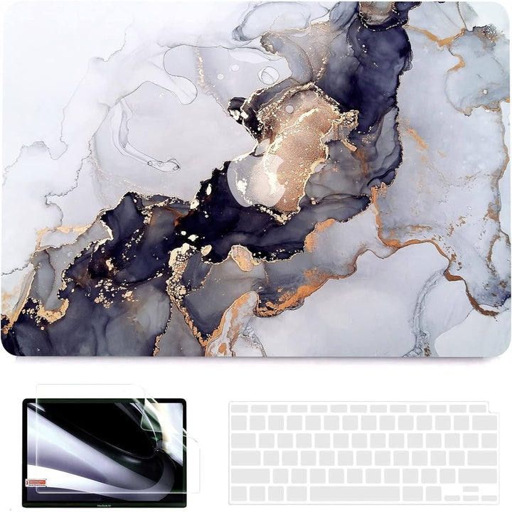 Purple Marble MacBook Air Shell & Accessory Set