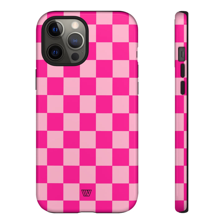 HOT PINK CHECKERBOARD | Tough Phone Case