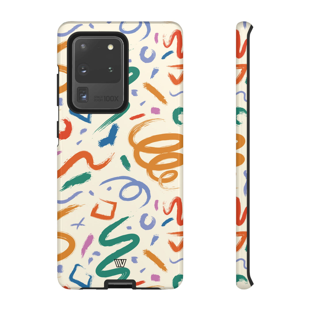 DOODLE BRUSH STROKES | Tough Phone Case
