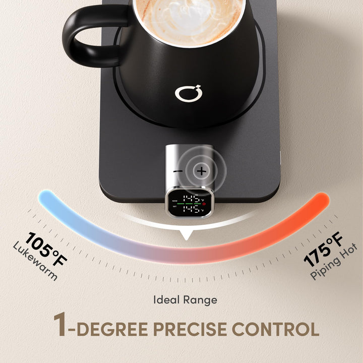 SmartTemp Coffee Mug Warmer Set - Black 15oz