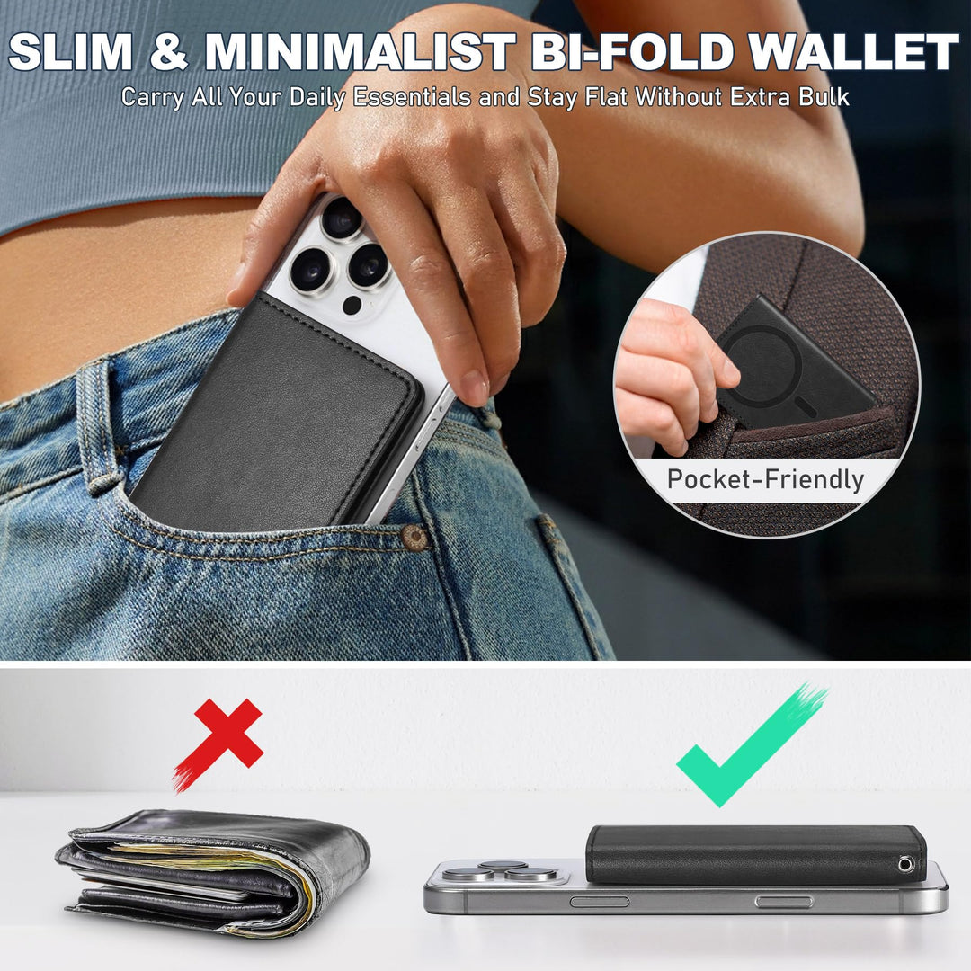 Magsafe PU Wallet - RFID, 6 Slots, Clear ID - DOKUTRONIX