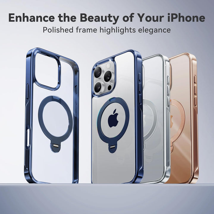 CASEKOO 360° MagSafe Clear Stand Case for iPhone 17 Pro Max