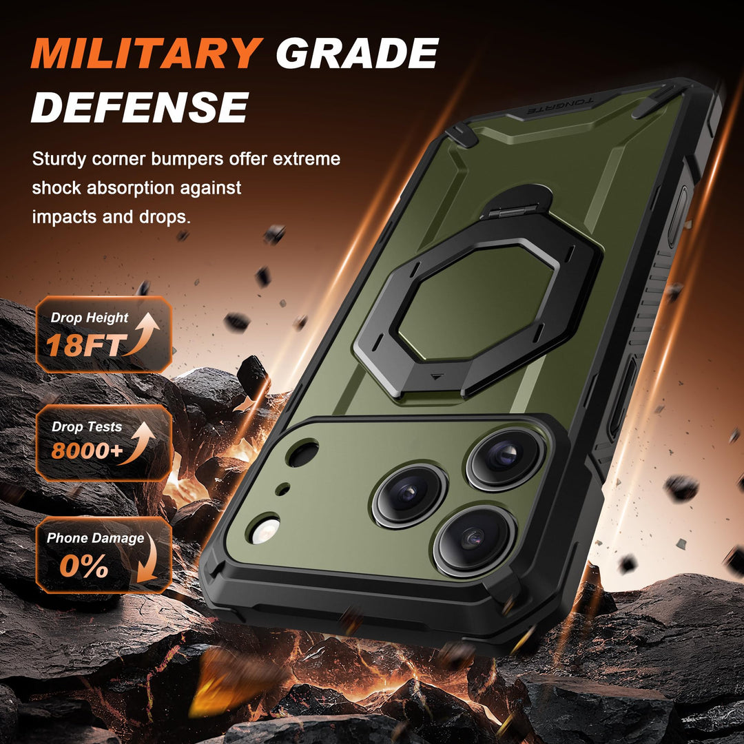TONGATE 360° MagSafe Armor Case w/ Privacy & Camera Guard