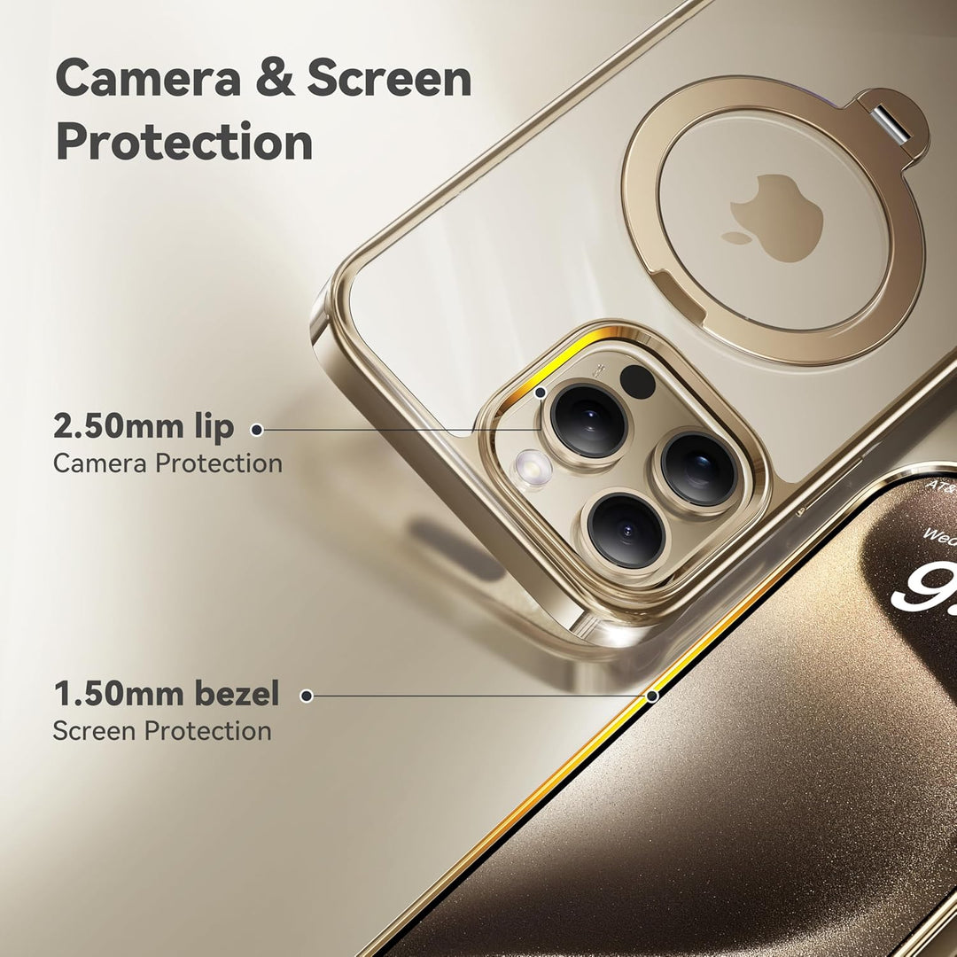 CASEKOO 360° MagSafe Clear Stand Case for iPhone 17 Pro Max