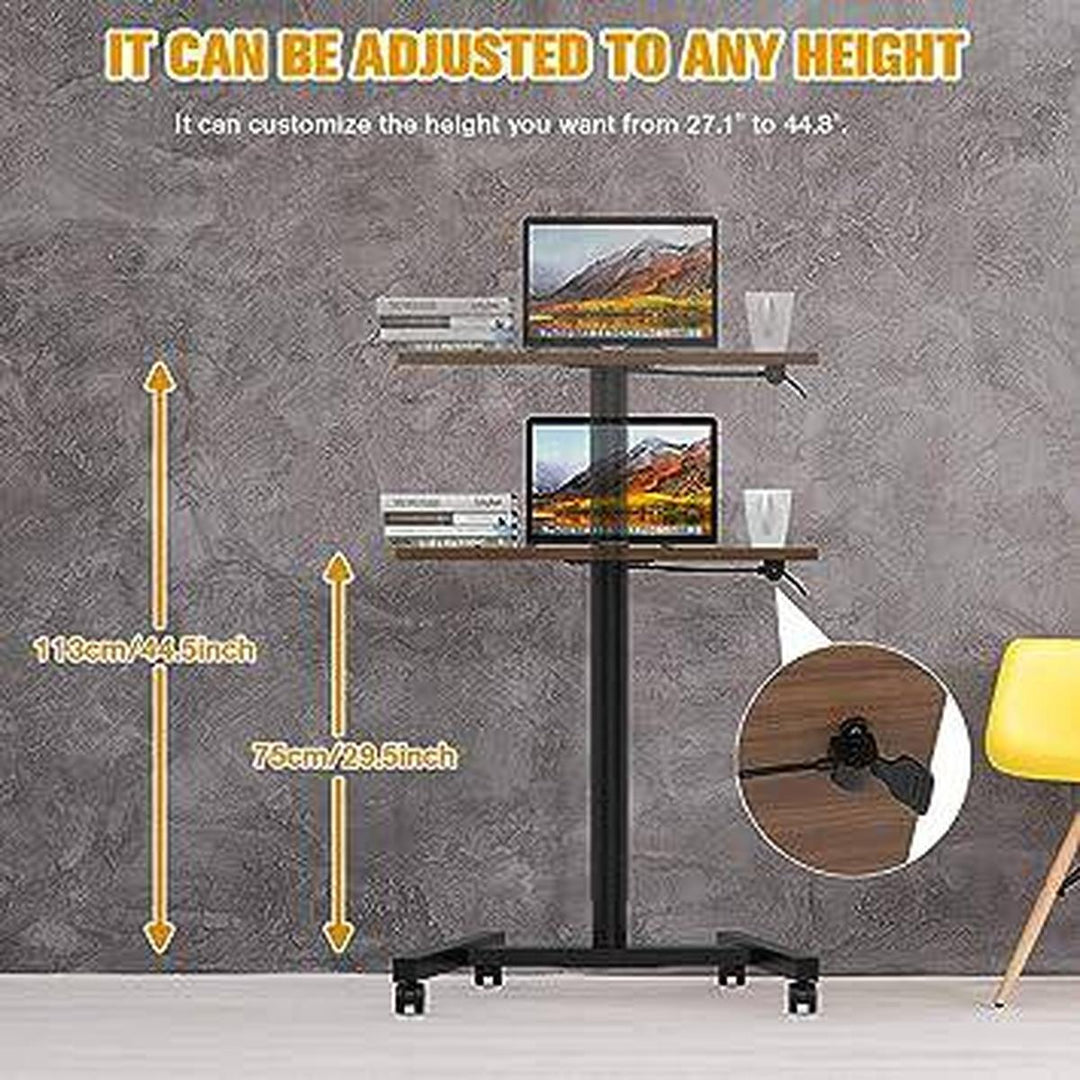 FlexiDesk 28: Adjustable Sit-Stand with Wheels - DOKUTRONIX