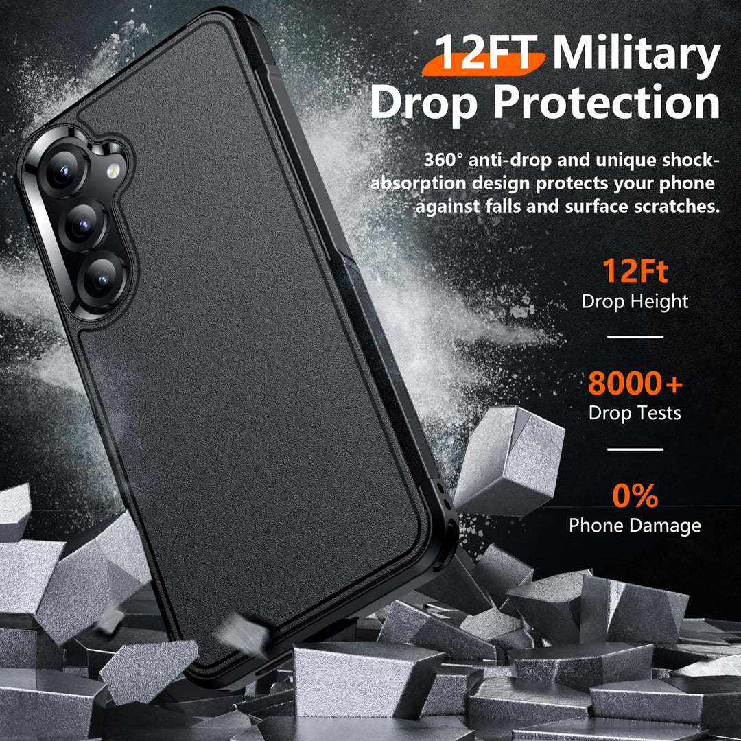 Red2Fire Designed for Samsung Galaxy A16 5G Case, [Military Grade Drop Protection] Non-Slip Heavy Duty Full Body Shockproof Protection Phone Case Galaxy A16 5G Case,Black - DOKUTRONIX