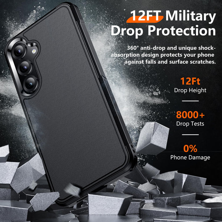 Red2Fire Designed for Samsung Galaxy A16 5G Case, [Military Grade Drop Protection] Non-Slip Heavy Duty Full Body Shockproof Protection Phone Case Galaxy A16 5G Case,Black - DOKUTRONIX