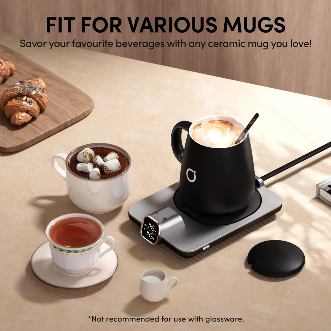 SmartTemp Coffee Mug Warmer Set - Black 15oz