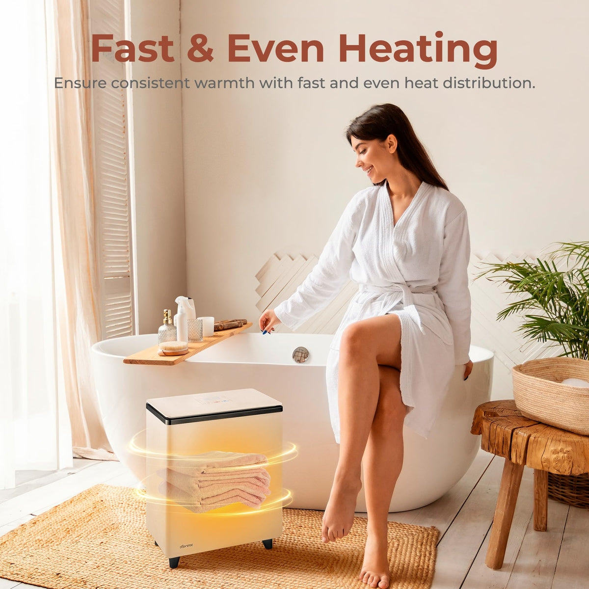 SereneLife Luxury Rectangle Towel Warmer - Thumbnail 3