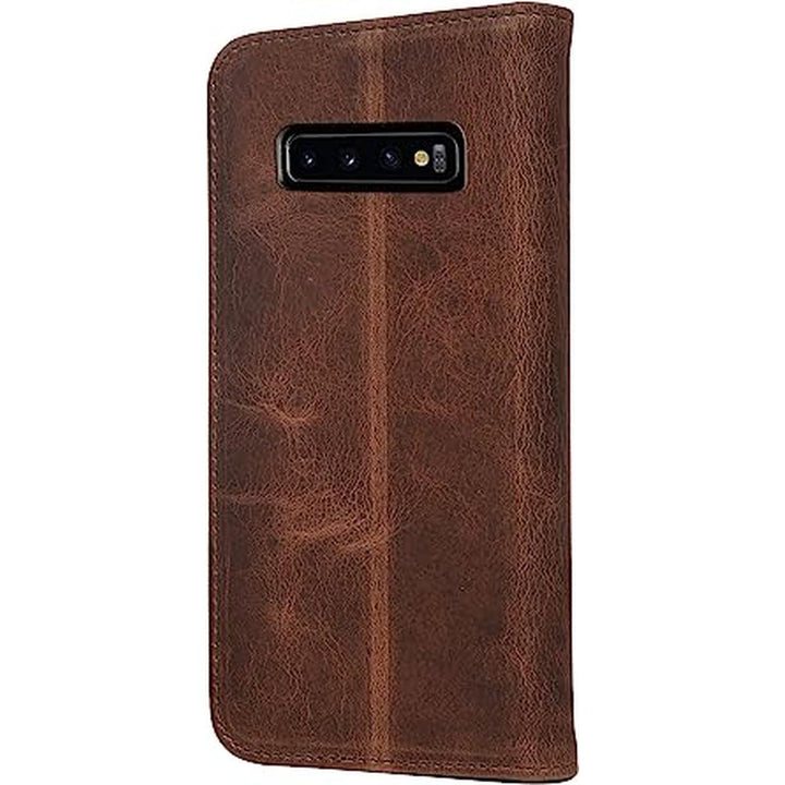 Porter Riley Chocolate Brown Leather Galaxy S10 Case - DOKUTRONIX
