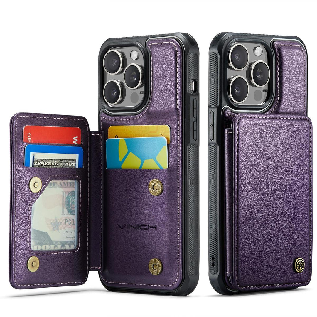 Vinich WalletPro for iPhone 12/12 Pro-Purple - DOKUTRONIX