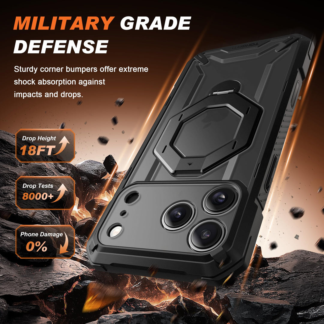 TONGATE 360° MagSafe Armor Case w/ Privacy & Camera Guard