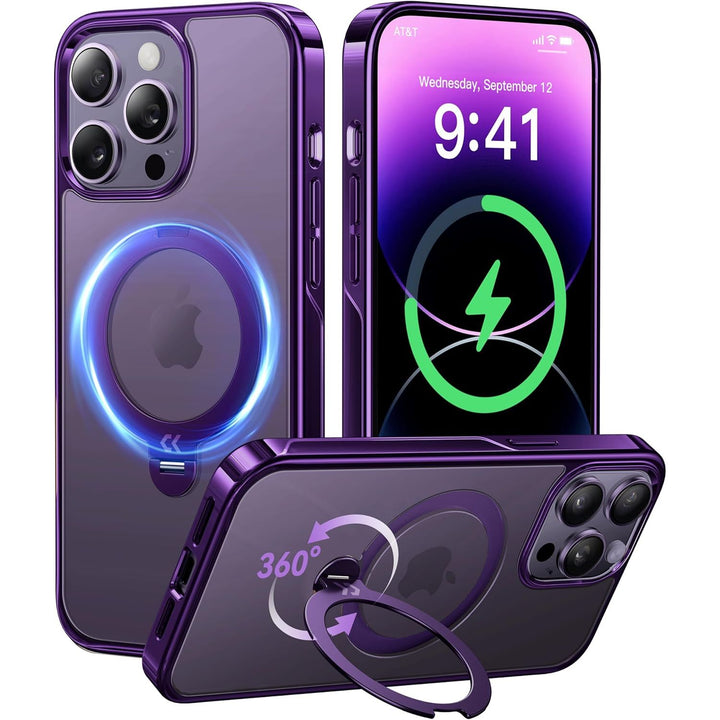 CASEKOO 360° MagSafe Clear Stand Case for iPhone 17 Pro Max