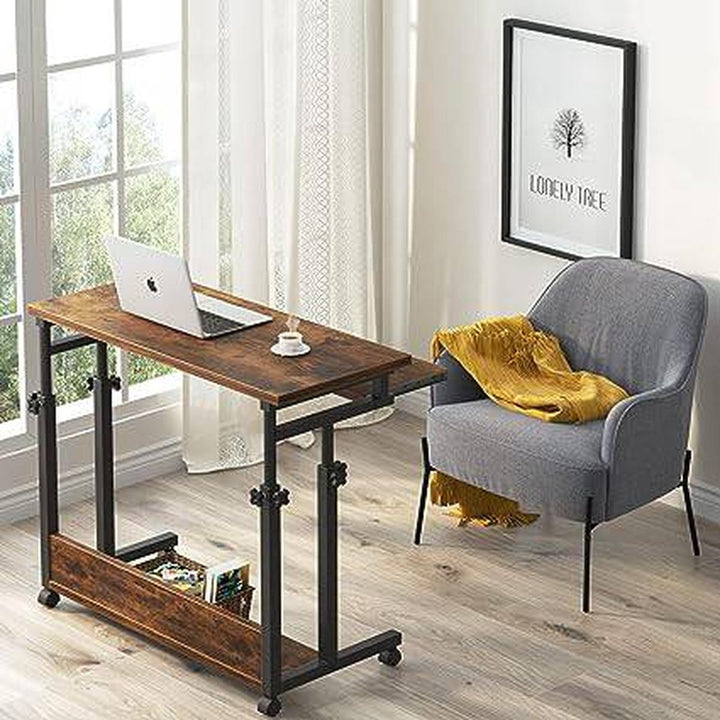 SofaMate: Adjustable Laptop Table in Brown - DOKUTRONIX