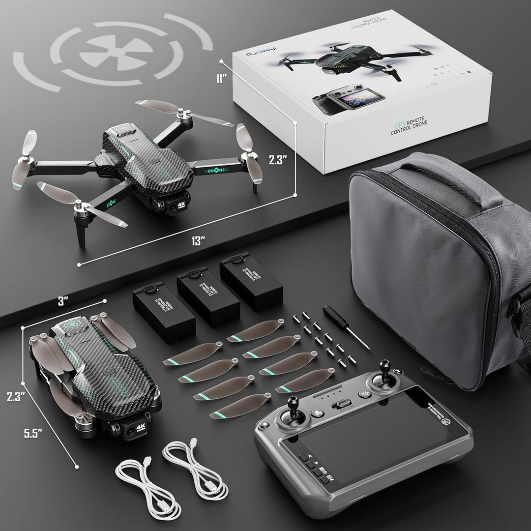 SkyVision 4K GPS FPV Drone - Smart & Foldable