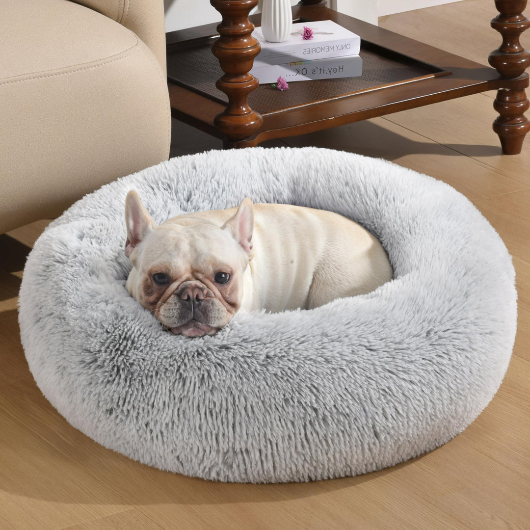 WESTERN HOME Calming Donut Pet Bed – Fluffy & Cozy - DOKUTRONIX